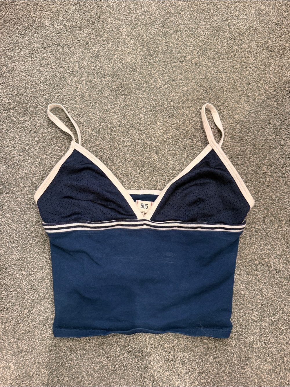 BDG Navy and White Bralette Cami